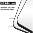 thumbnail image 5 of VONIGEE 18x18 Inch Black Bathroom Mirror, Large Rectangular Wall Mounted Vanity Mirror with Metal Frame Rounded Corner, Matte Black Decorative Mirror for Bedroom, Living Room, Entryway, 5 of 7