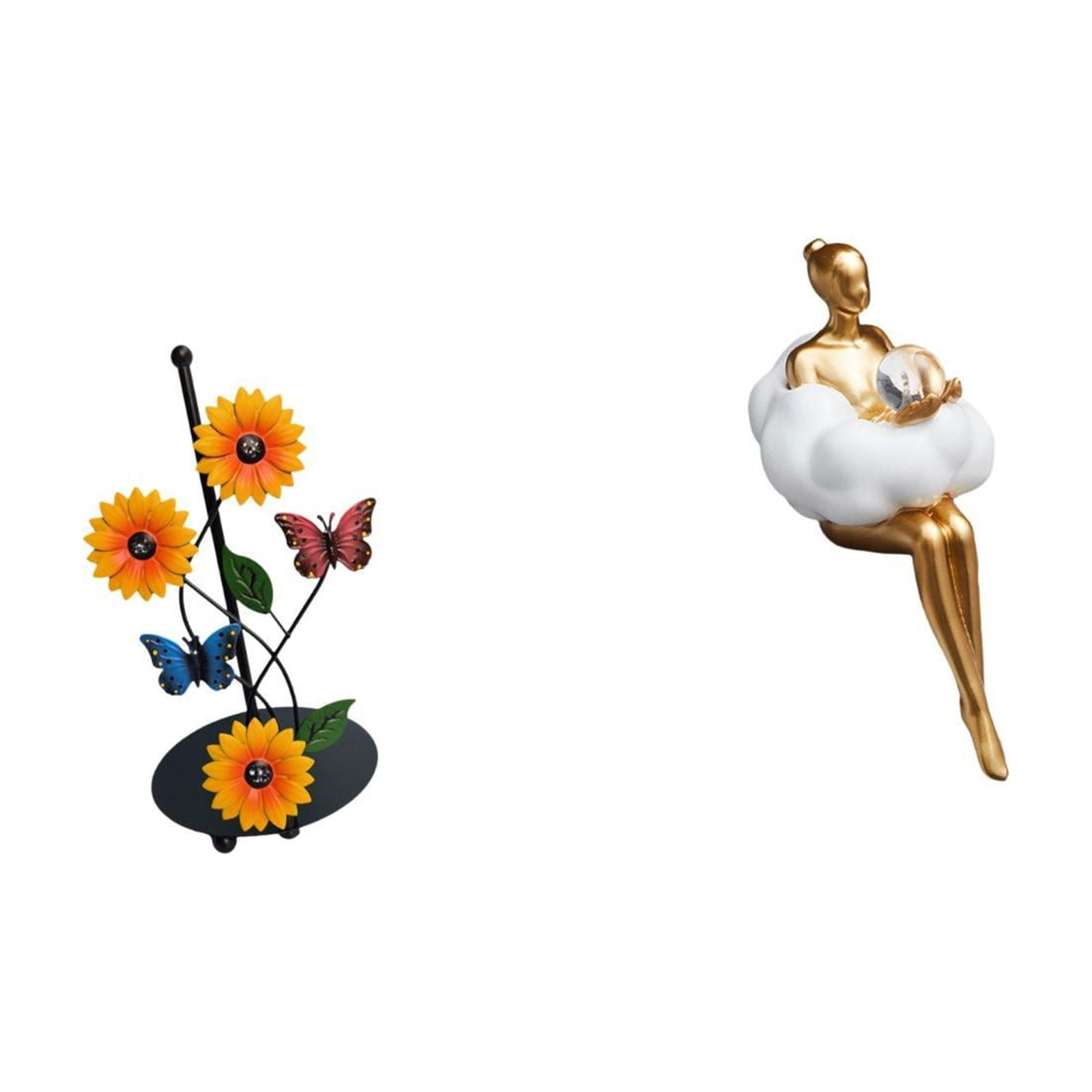 Fiocias Toilet Paper Holder Paper Towel Holder Countertop Art Statue Figurine Art Statue Decor Abstract Art Sculpture Figurine Crafted From Iron And Resin Lig