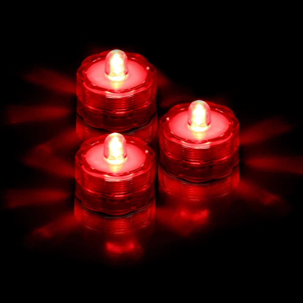 GPCT 3Pack Waterproof LED Flameless Tea Light Candles [Battery Powered