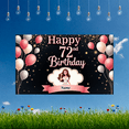 thumbnail image 6 of Festive Banner Happy 72nd Birthday Balloon Celebration Elegant Design for Birthday Party Celebration Photography Backdrop, 6 of 7