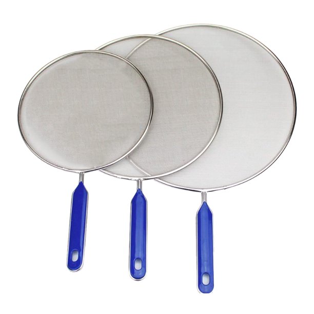 3 Pack Grease Splatter Screen for Frying Pan Cooking,Stainless Steel