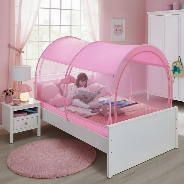Carpa con Dosel para Cama Completa Alvantor con Mosquitero Negra