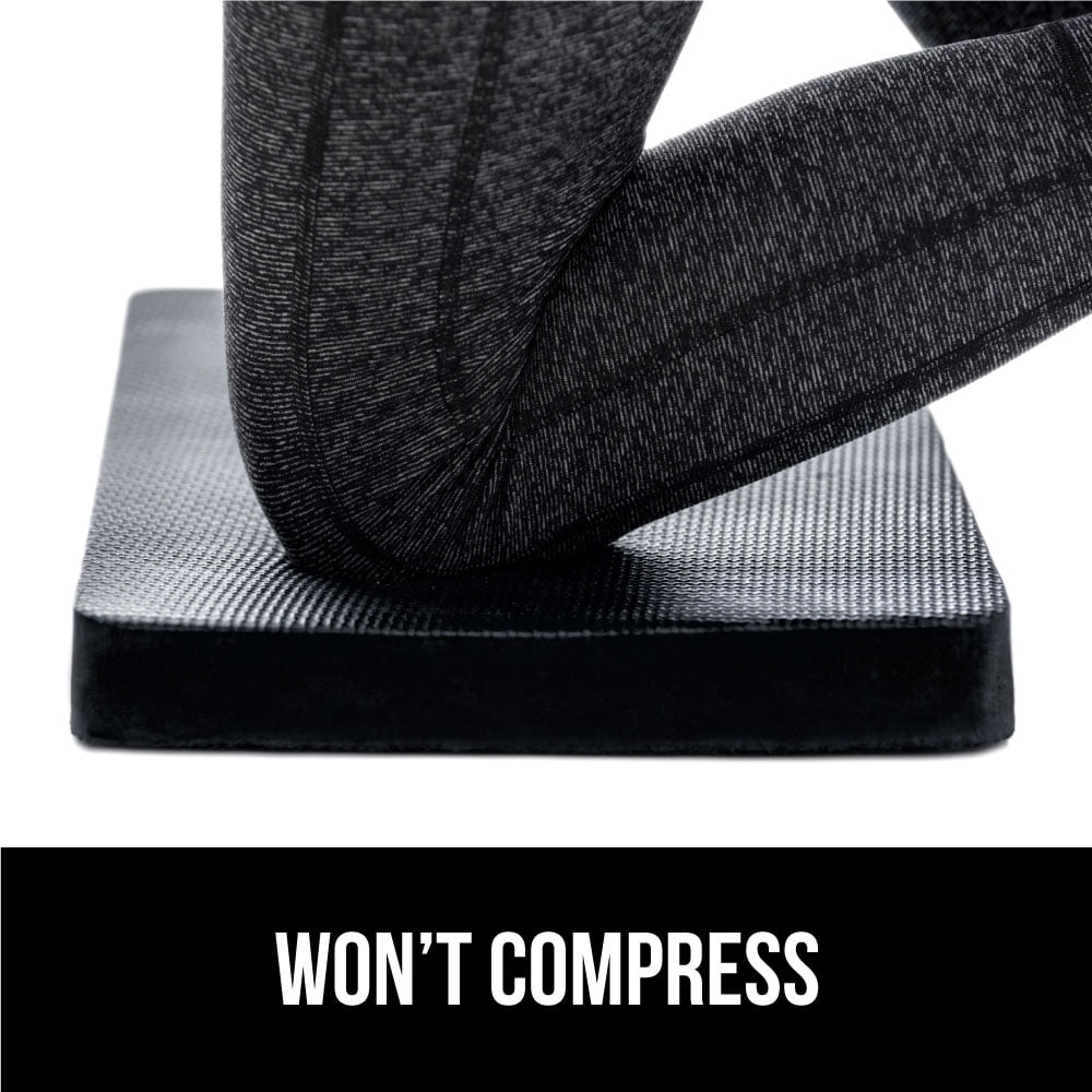 GORILLA GRIP Kneeling Pad, Cushioning Support for Knees, Extra Thick, Water Resistant, 17.5x11 Black