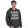 thumbnail image 5 of Gimme Some Sugar Flirty Cute Gym Zip Up Hoodie Men's Women's Brisco Brands 4X, 5 of 6