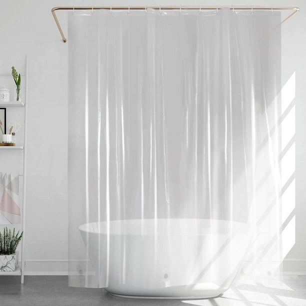 6 Gauge Peva Shower Curtain Liner 72 X Medium Weight Clear With Magnets And Rustproof Metal Grommets Waterproof Plastic Curtains For Bathroom Bathtubs Stall Com 6 Gauge Peva Shower Curtain Liner 72 X, What Are Plastic Shower Curtains Made Of