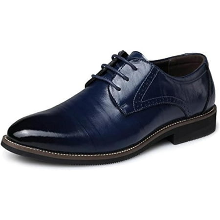 Men s Gradient Toe Dress Shoes Oxford Shoes Formal Pointed Lace Up Casual Business Suit Tuxedo Shoes for Men