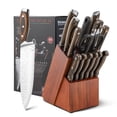 thumbnail image 1 of Costway 15pcs Knife Set Stainless Steel Knife Block Set w/ Ergonomic Handle, 1 of 10