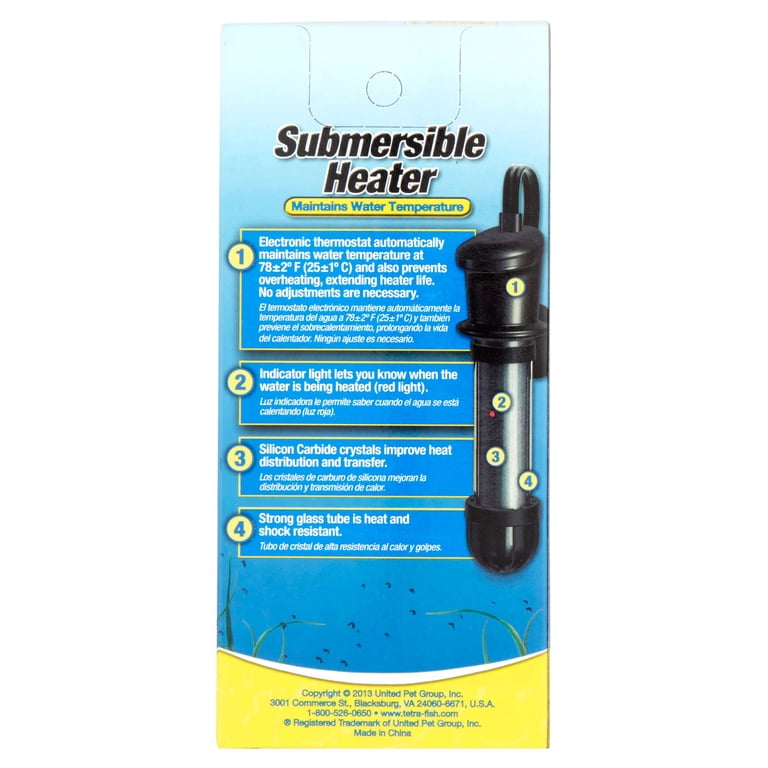 Tetra Submersible Aquarium Tank Heater, 10-30 Gallon, 100 Watts -  Walmart.com