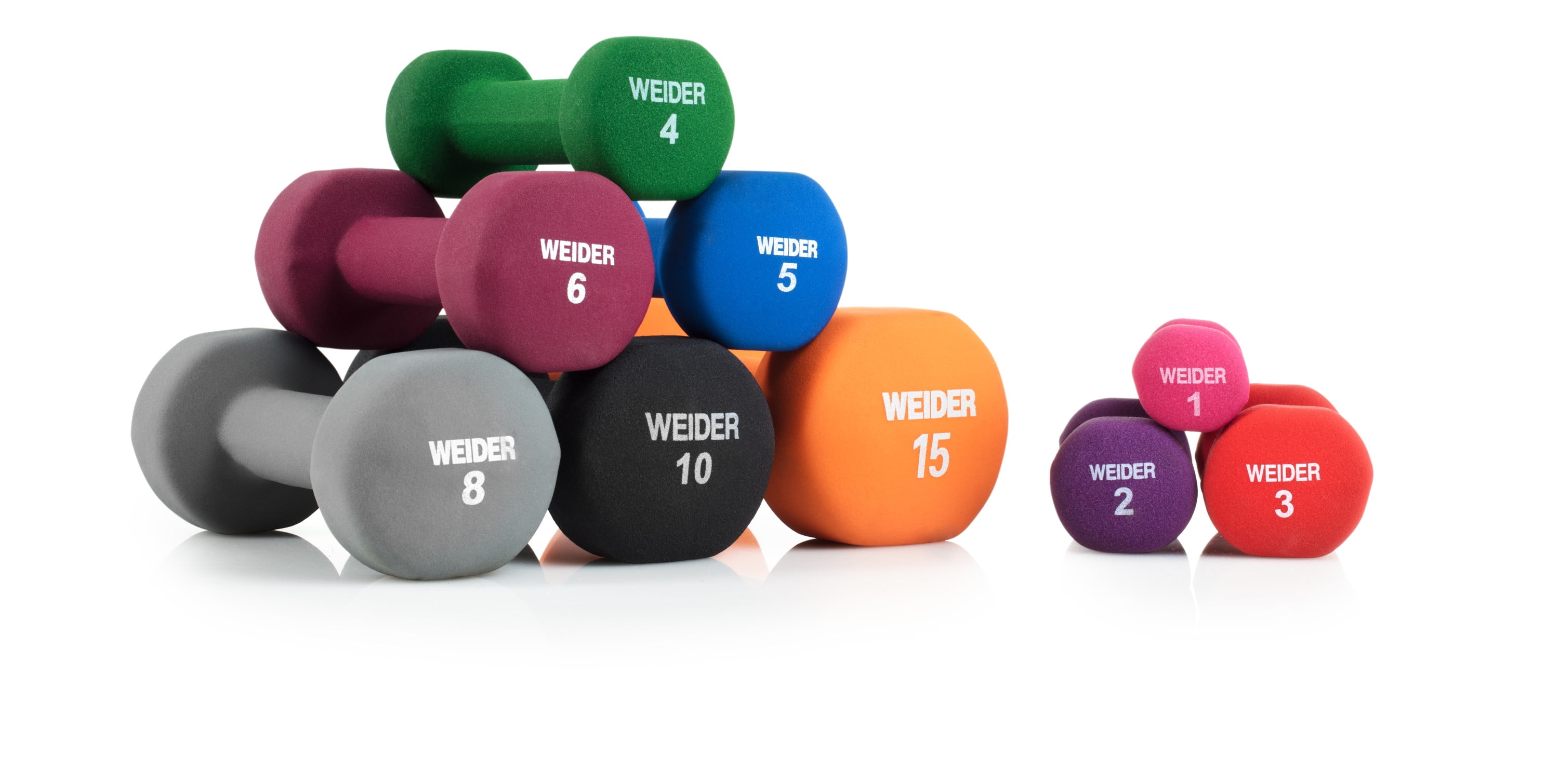 Weider 1 lb. Neoprene Dumbbell with Square Anti-Roll Design