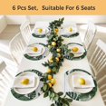 thumbnail image 5 of Palm Leaves Round 15 Inch Placemats Set of 4, Tropical Botanical Leaf Summer Wooden Gray HeatResistant Non Slip Place Mats for Dining Table, Wipeable Braided Kitchen Table Mats for Housewarming, 5 of 9