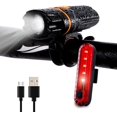 thumbnail image 1 of Bike Lights Super Bright Bike Front Light 1200 Lumen IPX6 Waterproof 6 Modes Cycling Light Flashlight Torch USB Rechargeable Tail Light(USB Cables Included), 1 of 7