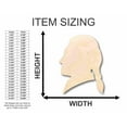 thumbnail image 2 of Unfinished Wood Thomas Jefferson Shape - History - America - Craft - up to 46" DIY 16" / 1/8", 2 of 3