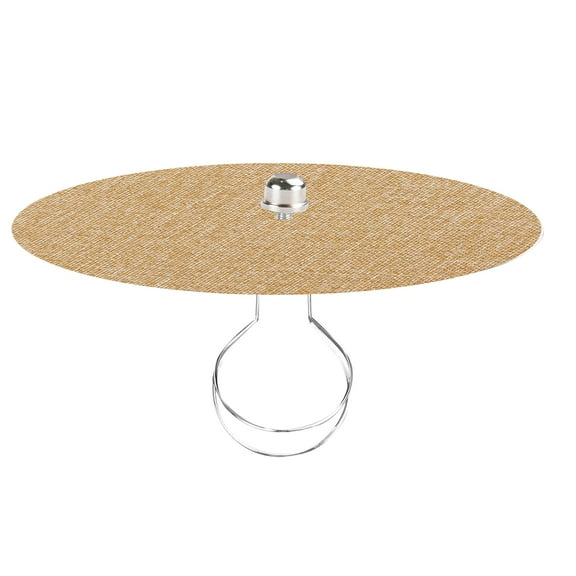 Kiven 11.8 in Round Diffuser Shade with Clip Adapter, Acrylic Lamp Shade Diffusers for Pendants Light Table Lamp Farmhouse Decor, Fits 12-14" Openings, Flaxen, 1 Pack