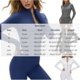 thumbnail image 2 of Women's Workout Jacket Long Sleeve Zip Up Yoga Cropped Jackets Athletic Slimming Fit Tops with Thumb Holes, 2 of 3