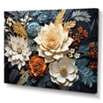 thumbnail image 2 of Designart "White Blue Line Art Natures Textures I" Modern Canvas Art Print, 2 of 5