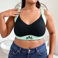 thumbnail image 5 of AHTJRT Smoothing Bra for Women Anti Sagging Wireless Push up Sports Bras No Underwire Fixed Padded Full Coverage Bralettes Black XXL, 5 of 8