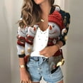 thumbnail image 1 of LOVZFMLL Vestes pour Femmes Chandail en Molleton Ample à Manches Longues avec Fermeture Éclair Veste de Baseball Tricotée Décontractée, 1 of 5