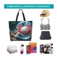 thumbnail image 3 of Defioc Bubbles Axolotl Fantasyfor Women's Tote Bag - Shopping Bag Casual Shoulder Bag Fashion Handbag Daily Bag Hobo Bags for Travel Work Shopping, 3 of 8