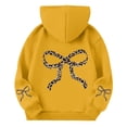 thumbnail image 5 of LWNYDPLSD Girls Baggy Hoodies Bowknot Fashion Prints Sweatshirts for Kids Long Sleeve Pullover Hoodie Toddler Preppy Cute Clothes, 5 of 6