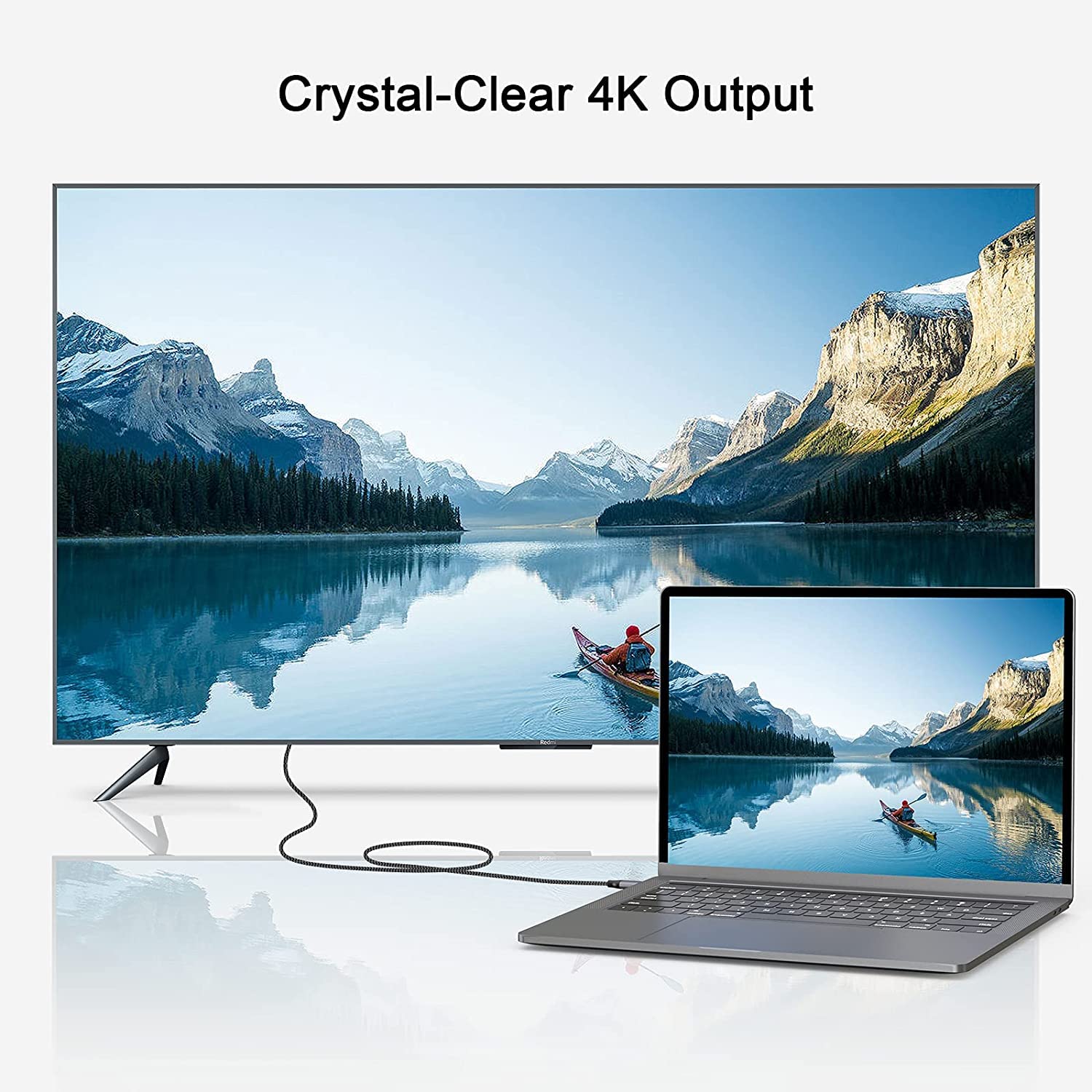 USB C to DisplayPort Cable for Home Office, QGeeM 10ft (4K@60HZ, 2K@165Hz) Thunderbolt 3 to Displayport Cable Compatible with MacBook Pro/Air, Ipad Pro 2020/2018, Surface Book 2, XPS 15/13