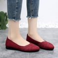 thumbnail image 2 of Womens Dress Shoes Spring Business Casual Linen Ballet Flats Dressy Work Shoes Slip on Loafers for Ladies, 2 of 7