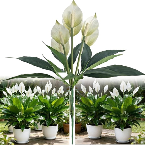 Artificial Plants, Realistic Artificial Potted Plants Outdoor, 18.5in Garden Decoration for Festive Everyday Settings Ideal Decoration for Outdoor Gardens