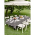 thumbnail image 3 of Outdoor Tablecloth with Umbrella Hole and Zipper, Hello Winter Rectangle Table Cloth 60x120 Inch Waterproof Tablecloth, Grey Merry Christmas Holiday Picnic Table Cover for Patio Camping, 3 of 7