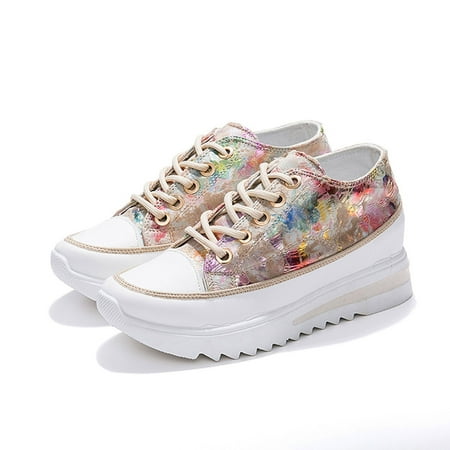 

Women s Fashion Casual Wedge Comfort Platform Thick Bottom Shoes Sneakers womens sneaker platform sneakers for women tenis para mujeres