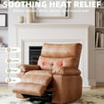 thumbnail image 2 of Aoile Recliner Chair with Massage and Heat, Oversized Swivel Rocking Chair W/Side Pocket for Living Rooms, Bedrooms, Nurseries （41.7"W/Retro Brown), 2 of 8