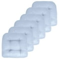 thumbnail image 4 of Sweet Home Collection 19" x 19" Light Blue Square Seat Pad Outdoor Seating Cushions (6 Pack), 4 of 5