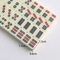 thumbnail image 2 of Durable de 15 mm con dados y estuche de transporte Mini juego de Mahjong de viaje para fiesta en casa, 2 of 8