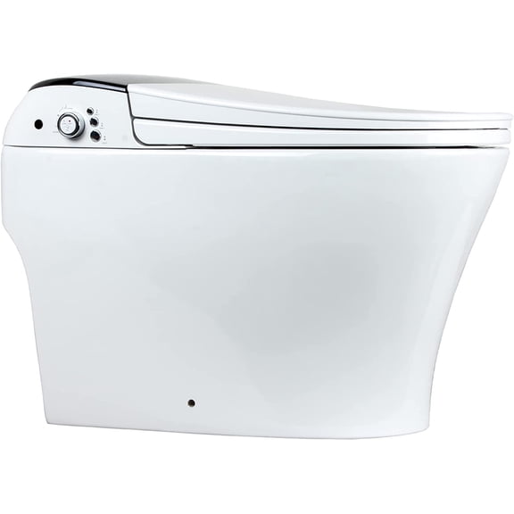 EUROTO Smart Toilet 2025 Model with Heated Seat, Auto Open and Close Lid, Dual Flush, White