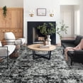 thumbnail image 3 of Cydiria Vintage Boho Traditional Oriental Faux Wool Area Rug, 8' x 10', Black, 3 of 7