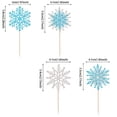 thumbnail image 3 of 12 insertos for pastel de Navidad con copos de nieve azul plateado, 3 of 3