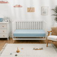 thumbnail image 3 of Comfy Cubs Muslin Crib Sheet, 100% Muslin Cotton Crib Sheets for Standard Crib Mattresses (Sky Blue), 3 of 7