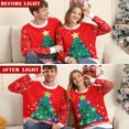 thumbnail image 4 of Ugly Christmas Sweaters for Women Men,Light Up Christmas Sweater,Funny Christmas Tree Red Unisex Xmas Sweaters for Couples, 4 of 6