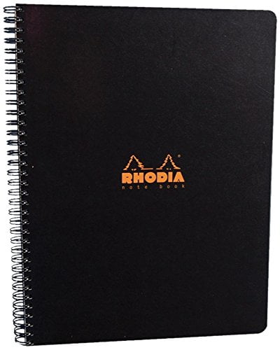 Rhodia Wirebound Book 9X11.75 BLK Lined Wm