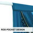 thumbnail image 6 of VOGOL Dark Blue Sheer Waterfall Valances, Luxury European Style Swag Curtains Valance for Living Room Bay Windows, Light Filtering Voile Curtain with Bead Tassels, 1 Panel, 39 inches Wide, 6 of 7