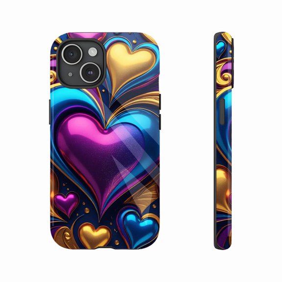 Artistic Heart Design Valentine’s Day Gift Premium Protective Case Compatible with iPhone 11/12/13/14/15/16 (Pro Max/Plus)