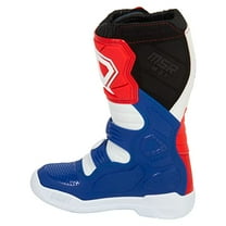 MSR Youth M3X Motocross Boots (3, Red/White/Blue) Dirt Bike Motorcycle Motocross