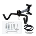 thumbnail image 1 of Wall-Mounted Adjustable Double Hook Bike Rack for Mountain Bikes - Space-Saving Indoor Storage Solution with Secure Fixation, Durable Construction, Wheel Straps, and Easy Installation Wrench Included, 1 of 6