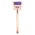 thumbnail image 3 of 2.5 ct Cushion Cut Simulated Alexandrite Solitaire Engagement Ring for Women in 18K Rose Gold, 3 of 5