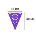 thumbnail image 3 of Banderin Calado Religioso DECORAMEC PAPEL PICADO 5 tiras de 8 metros diseño religioso Flores morado blanco rojo, 3 of 6
