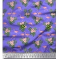thumbnail image 1 of Soimoi Polyester Crepe Fabric Floral & Cute Animals Cartoon Printed Fabric 1 Yard 42 Inch Wide, 1 of 3