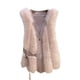thumbnail image 2 of Abrigos y chaquetas de piel sintética sin mangas para mujer, abrigos sin mangas para otoño e invierno, chaquetas cálidas con cremallera y bolsillos., 2 of 3