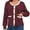 Maroon, variant on GYRATEDREAM Women's Long Sleeve Crewneck Button Down Sweaters Knit Cardigan Trendy Ladies Fall Clothes