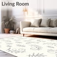 thumbnail image 2 of ODIKA 8'x10' Machine Washable Non-Slip Area Rug, Botanical Scrollwork with Subtle Leaf and Vine Interplay High Traffic Rug, Black, 463944, 2 of 7