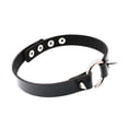 thumbnail image 4 of Gargantilla de material cuero Negro De año 90 Gótico Punk Hebilla Piqueta Remache Harajuku Hugo Collar y colgante, 4 of 6