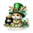 thumbnail image 3 of Kugisaki St.Patrick's Day Decoration 2D Flat Acrylic Clover Table Ornament for Table Centerpiece Home Party, 3 of 9