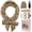 Leopard Print, variant on Hair Curler Headband, No Heat Overnight Hair Curler, 70" Long Velour Lazy Hair Curls Roller Wrap for Women Girls Long Hair - Reddish Brown
